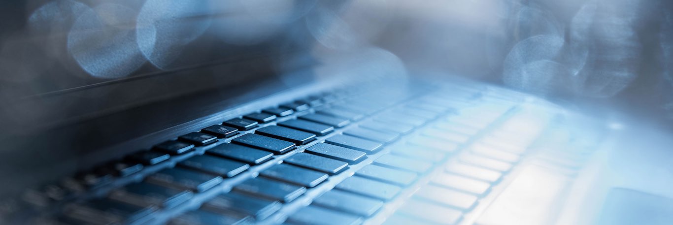 a close up view of a laptop keyboard