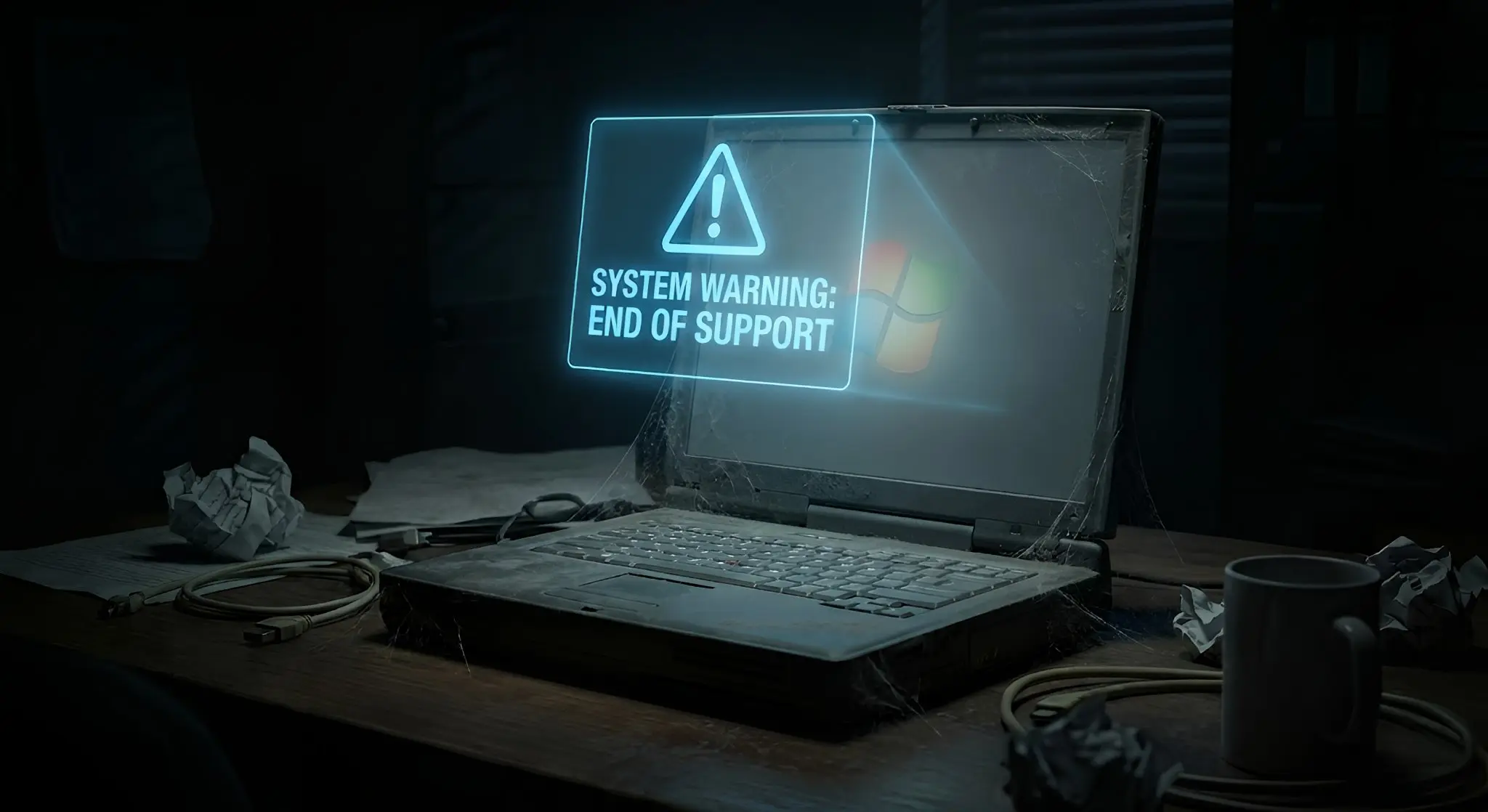 a laptop computer sitting on top of a wooden desk