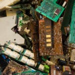 a pile of electronic components sitting on top of each other